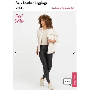 NWT size 1X Spanx faux leather leggings
